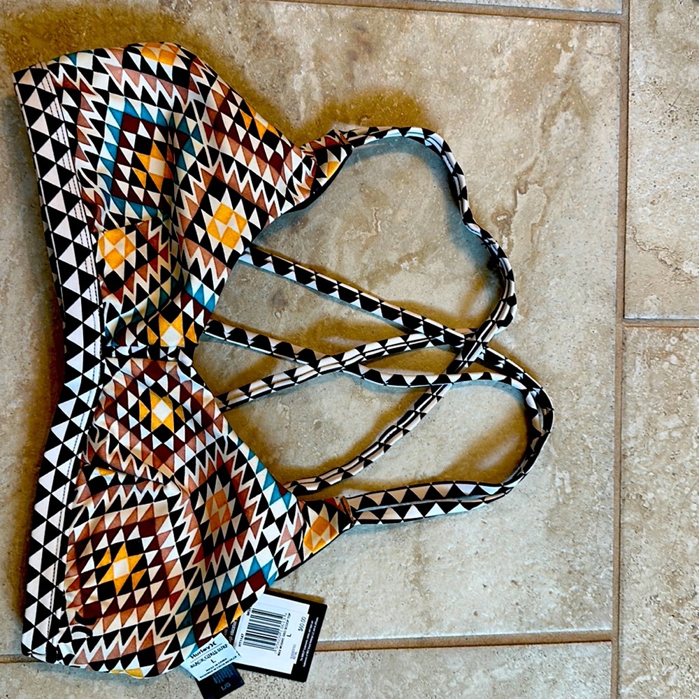 Women’s Hurley, “ black girl surf” bikini top new with tags.